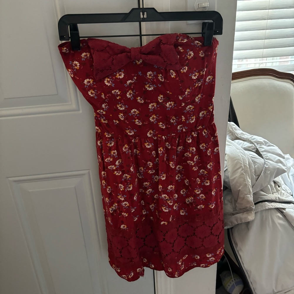 American Rag Cie strapless mini babydoll floral dress